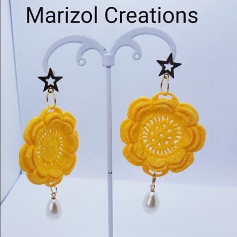 Handmade Woman flower earring